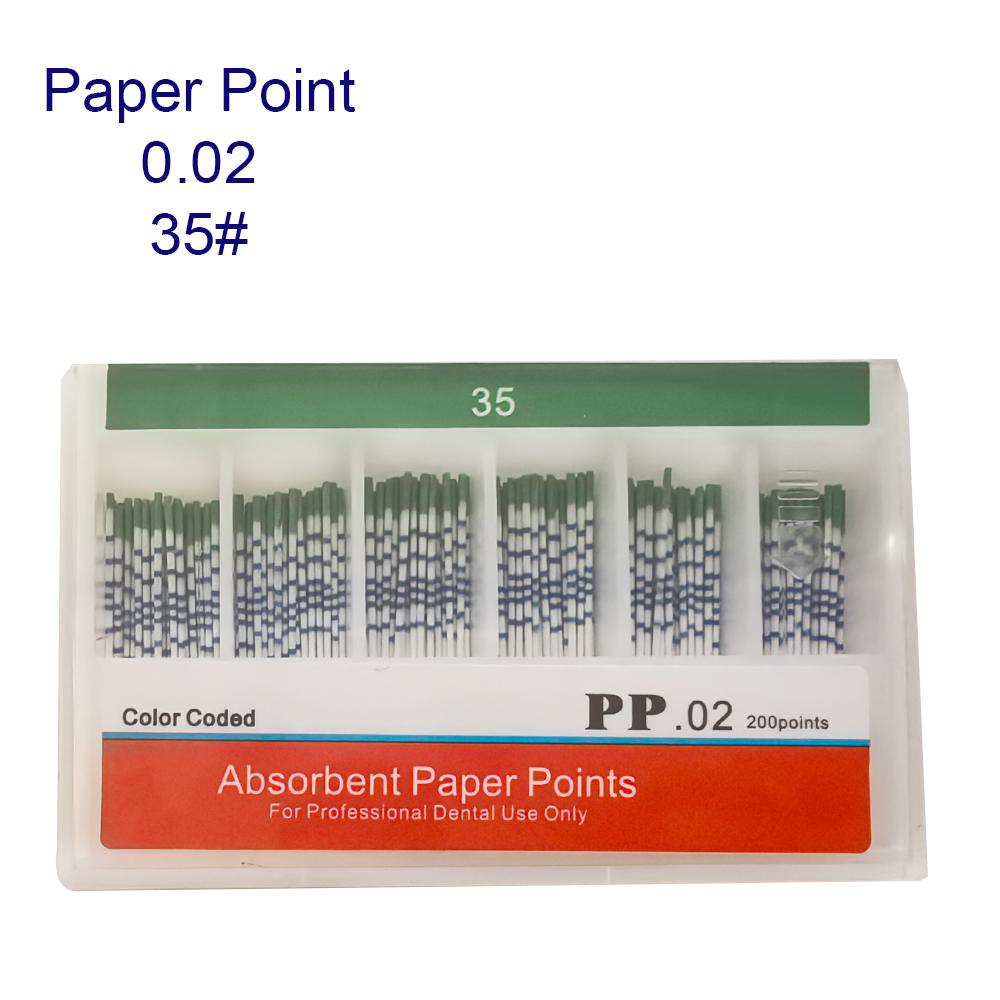 0.02 0.04 0.06 Dental Filling Material Dentist Product Root Canal Endodontic Paper Tips Dental Absorbent Paper Points