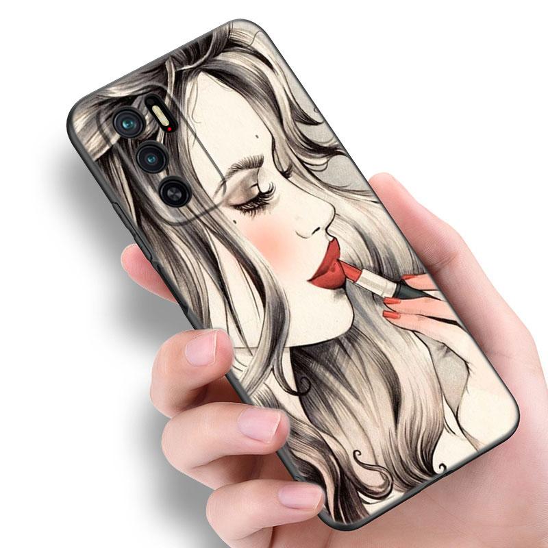 Girl Princess Love Phone Case For Xiaomi Redmi Note 7 8 9 10 Lite 11 11E 11T 12 Pro 11S 4G 10T 5G 8T 9S 10S Soft TPU Black Cover