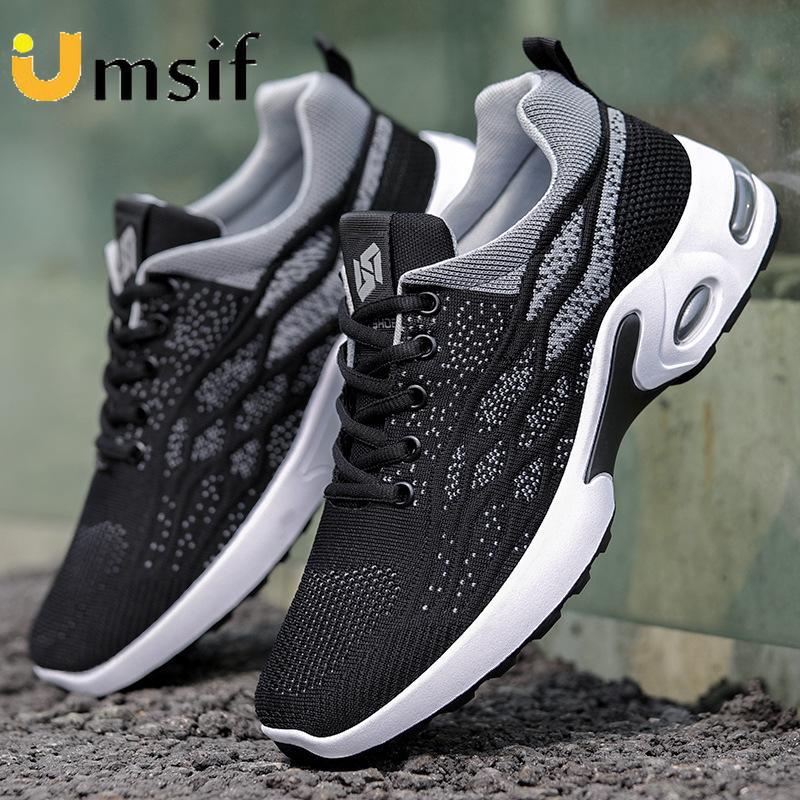 Men's Breathable Low Top Running Shoes Non-Slip Lace-Up Lightweight Casual Sneakers