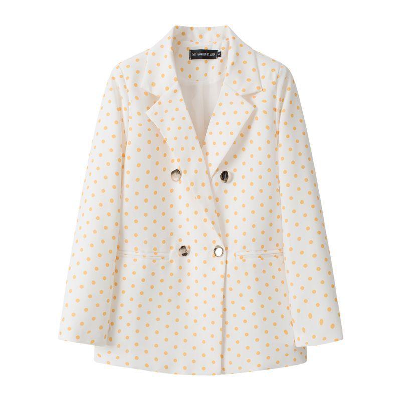 Blue Blazer Women British Style Checkered Suit Jacket Elegant Office Wear New Arrival Performance Outfit