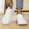 TUINANLE Modische Damen Flache Sneaker Bling Rosa Dicke Sohle Schnürung Glänzend Trend Freizeit Atmungsaktive Schuhe