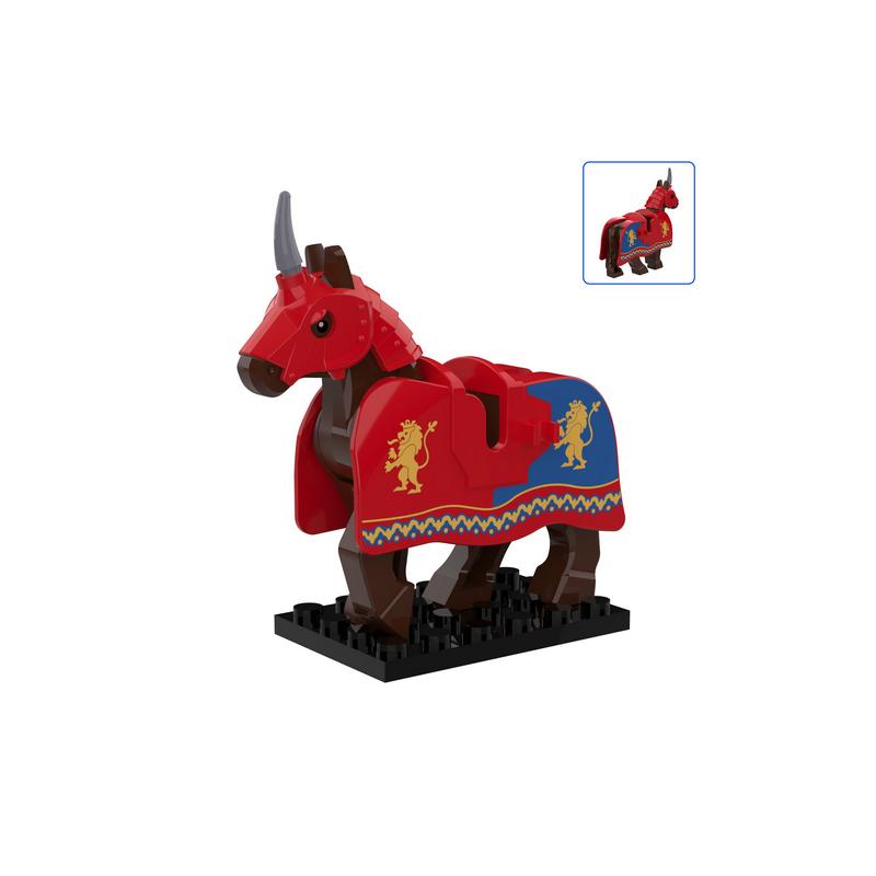 MOC Animal Building Block Accessories Set Crow Parrot Peacock Eagle Flamingo Transport Horse Ox Cart Gift Brick Model Toy K001
