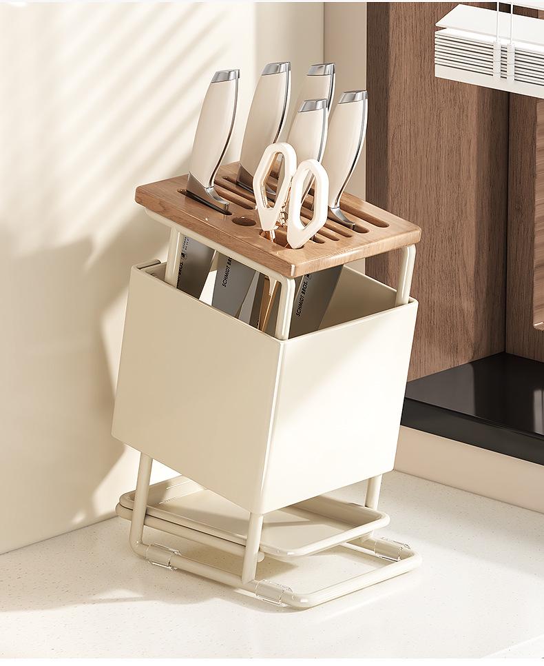 Anti-Mold Multifunctional Knife Holder and Kitchen Countertop Storage Rack