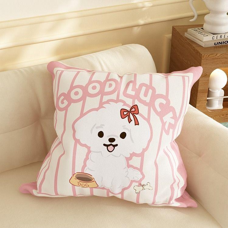 Cartoon Pillow, Sofa, Living Room Cushion, High-end Double-sided Pillowcase, Bed Pillow, Office Nap Pillow, Cute