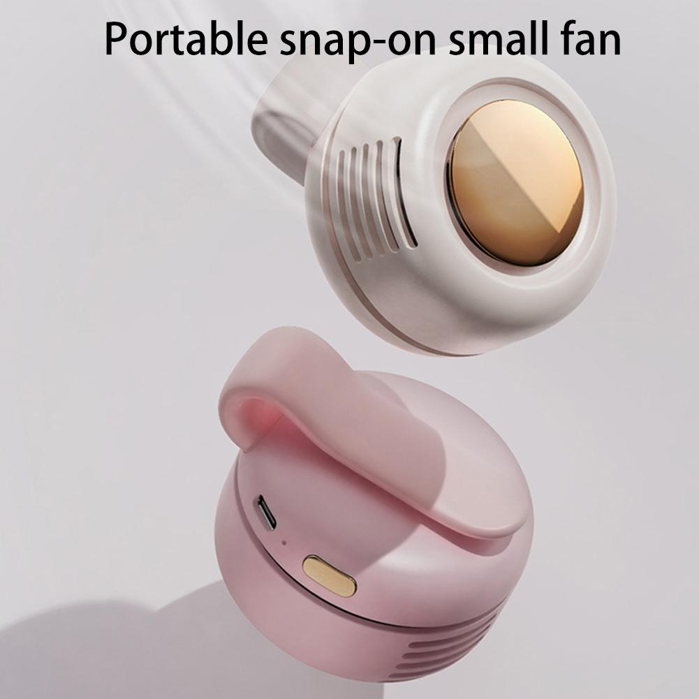 Mini Portable Clip Fan Handheld Waist Hanging Leafless Fan Rechargeable Small Whirlwind Desktop Fan For Daily Outdoor Travel