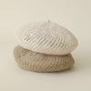 Bright Thread Painter Hat Hollow Knitted Pumpkin Hat Fashion Hollow Beret  Spring Season