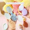 Portable Folding Hair Comb With Mirror, Lightweight & Travel-Friendly For On-The-Go Styling. A Perfect Gift For Women & Girls.