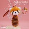 Plush Panda Keychain With Tongue Pull String And Bell For Bag Decor And Collectors Gift