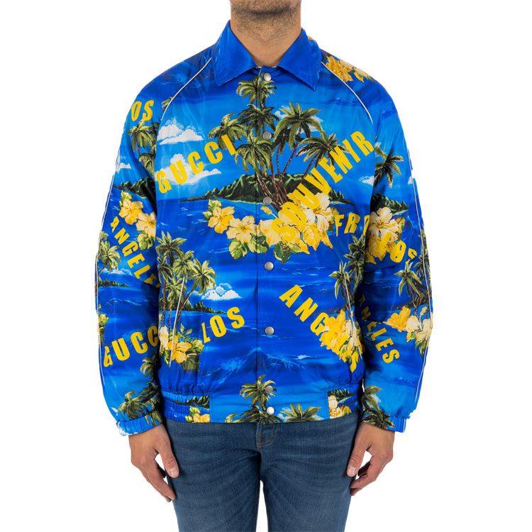 GUCCI Souvenir From Los Angeles Print Nylon Jacket 694137-ZAJI0-4216