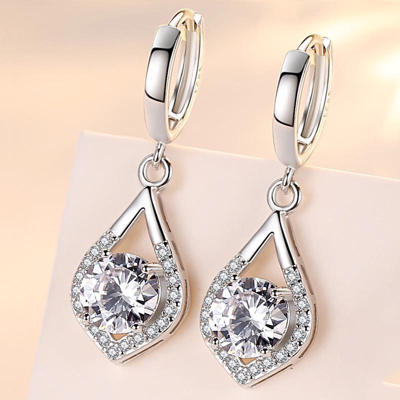 Orecchini a Goccia Coreani - Pendenti in Zirconia Cubica Stile Foresta