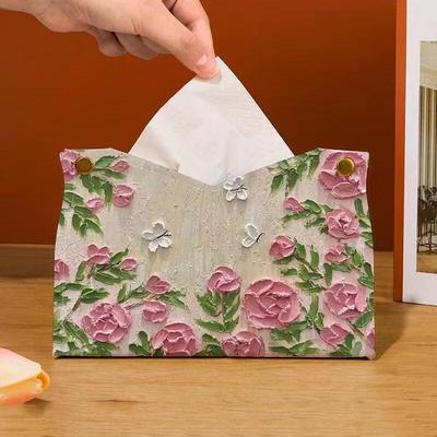 LIEI Florale Acryl-Taschentuchbox