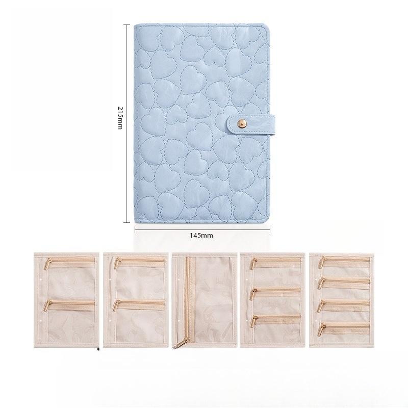 PU Leather Jewelry Storage Book Portable Travel Ring Necklace Earrings with Velvet Jewelry Storage Bag Jewelry Storage Book Gift