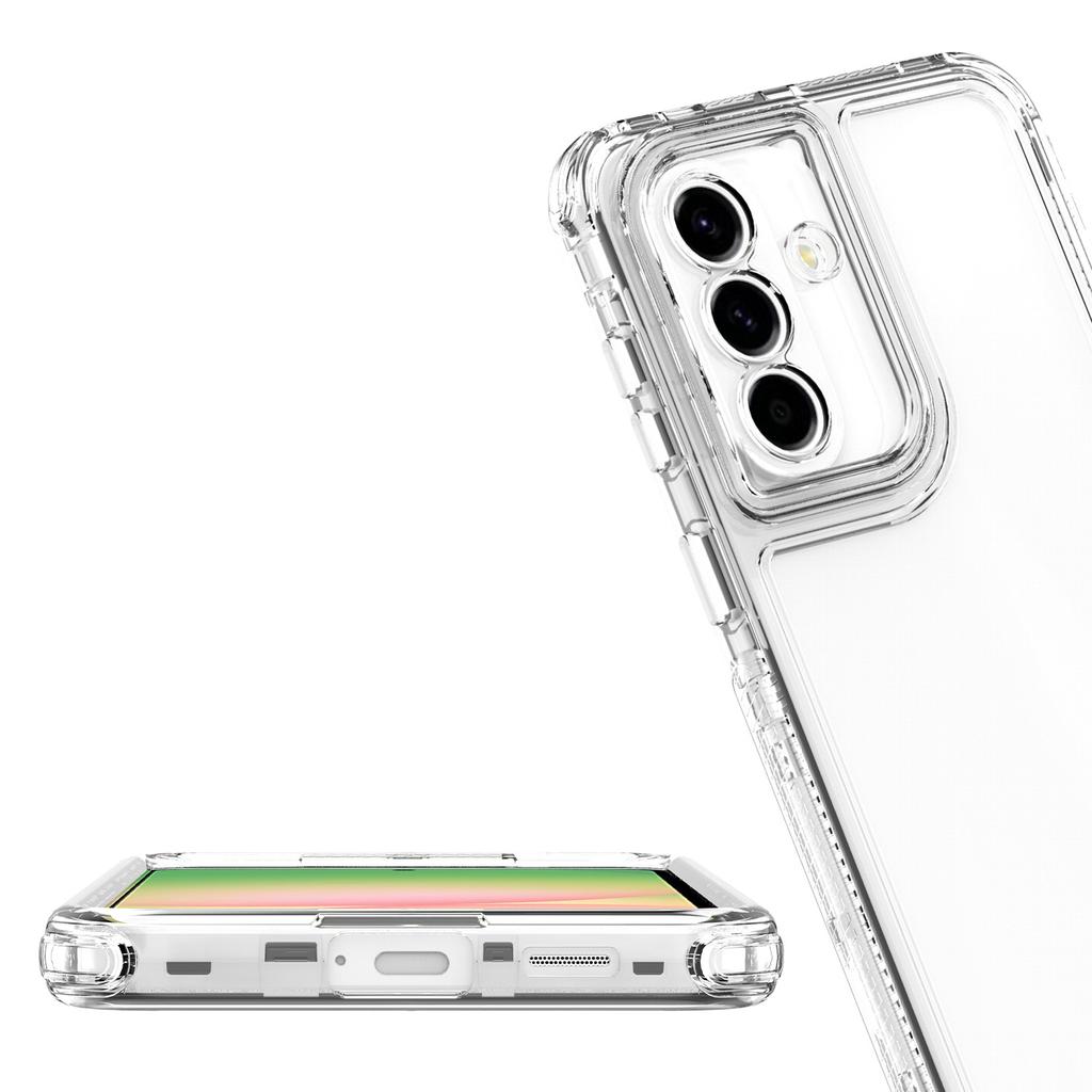 3 in 1 Hybrid Armor Shockproof Case For Samsung Galaxy A16 A26 A36 A56 A17 A37 A57 5G Hard Plastic Frame TPU Acrylic Back Cover