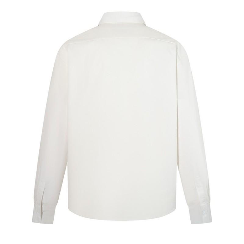 Mens Loose Fit Solid Color Long Sleeve Shirt Casual Cotton Button-Up Top