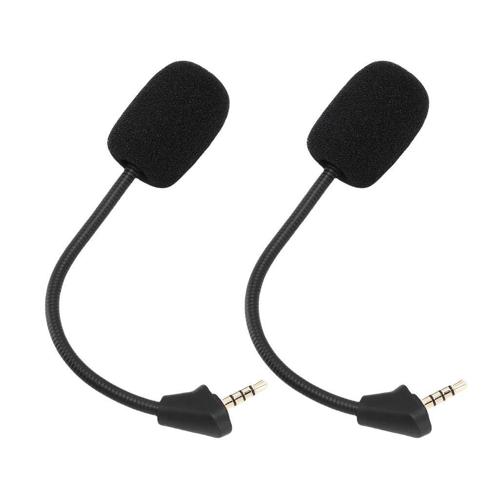 2 ST Mikrofonersättning för Kingston HyperX Cloud Alpha Trådlöst Gamingheadset Brusreducerande 3,5 mm Löstagbar Mikrofonbom