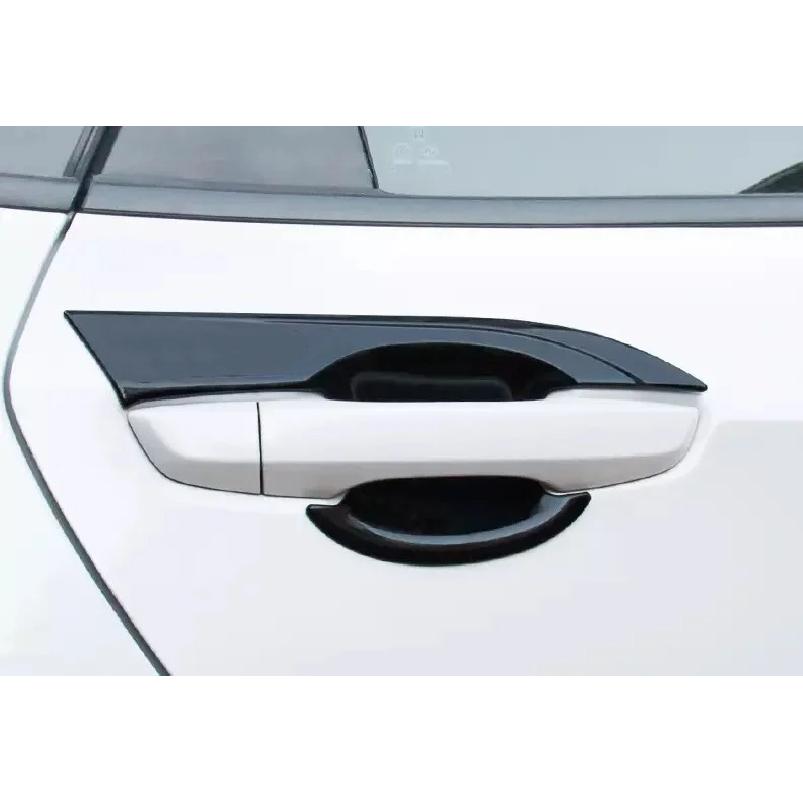 For Honda Civic 10th 2016-2021 Car Sticker ABS Exterior Door Handle Bowl Cover Trim Carbon Fiber Accessories Vehicle Decoration