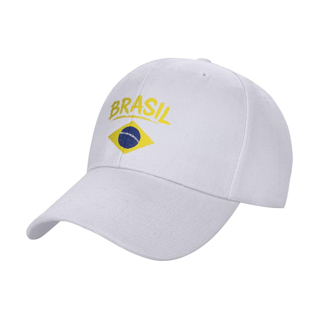 Brasil with Brazilian Flag Baseball Cap UnisexTeens Print Hip Hop Hats Summer Classic Tennis Skate High Quality Snapback Cap