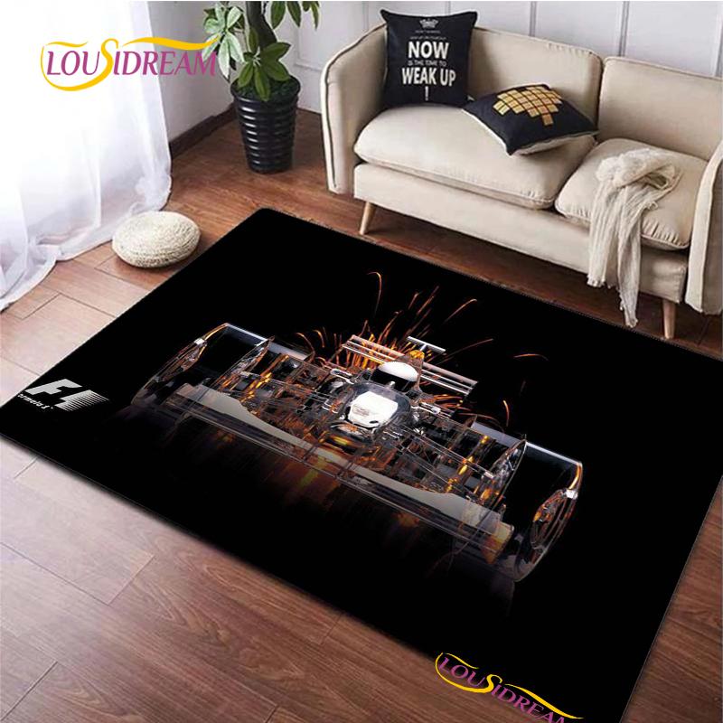 Racing Car Pattern Rug for Bedroom Living Room Carpet for Kitchen Floor Mats Home Decor Alfombra Kid Play Non-Slip Floor Pad Rug
