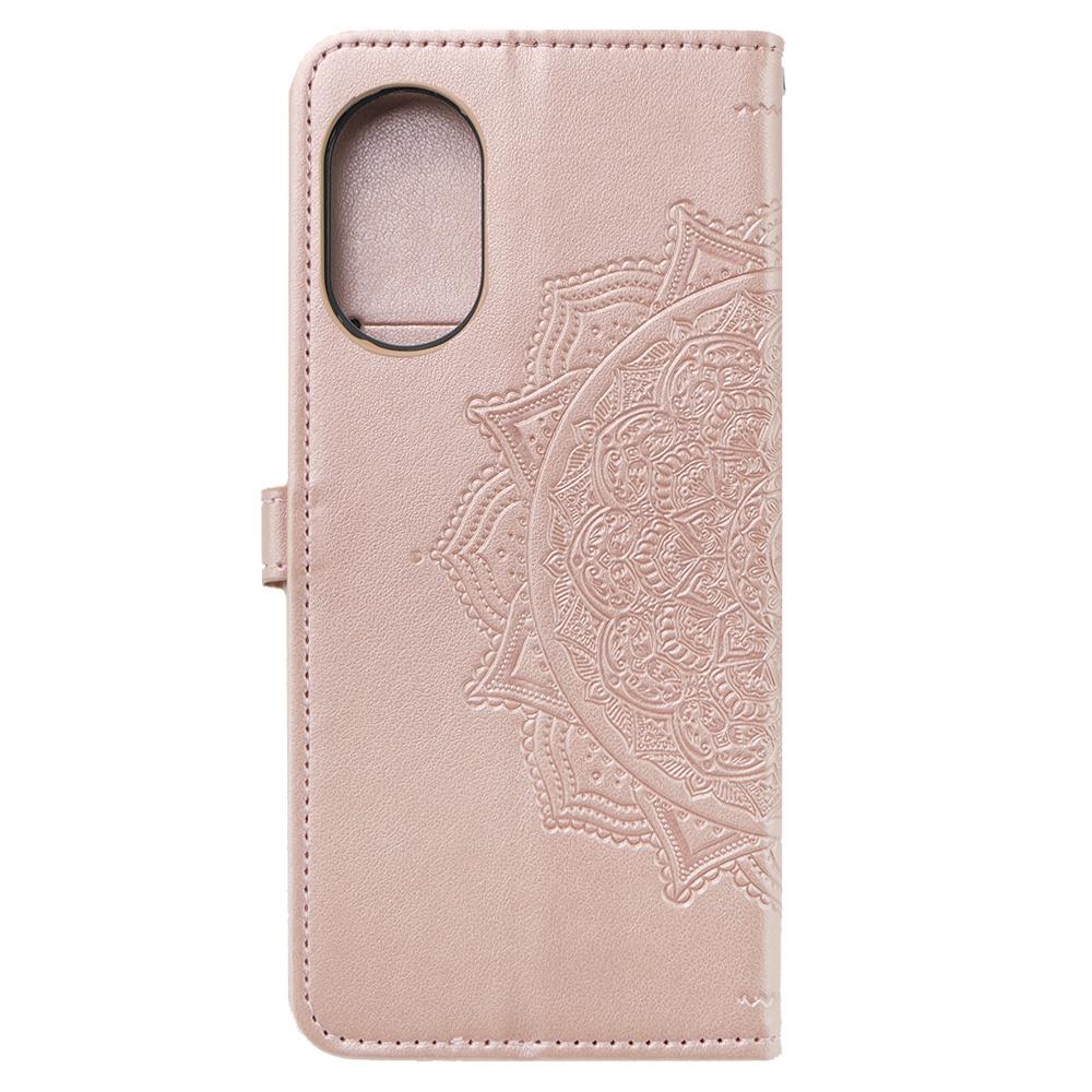 Flip case for Oppo A58 4G, Mandala, rose gold