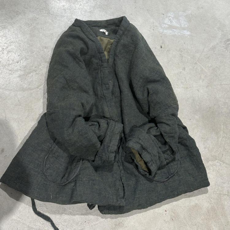

Vintage Winter Coat for Women Chinese Style Long Sleeve Solid Color V Neck Coats One Size темно-зеленого