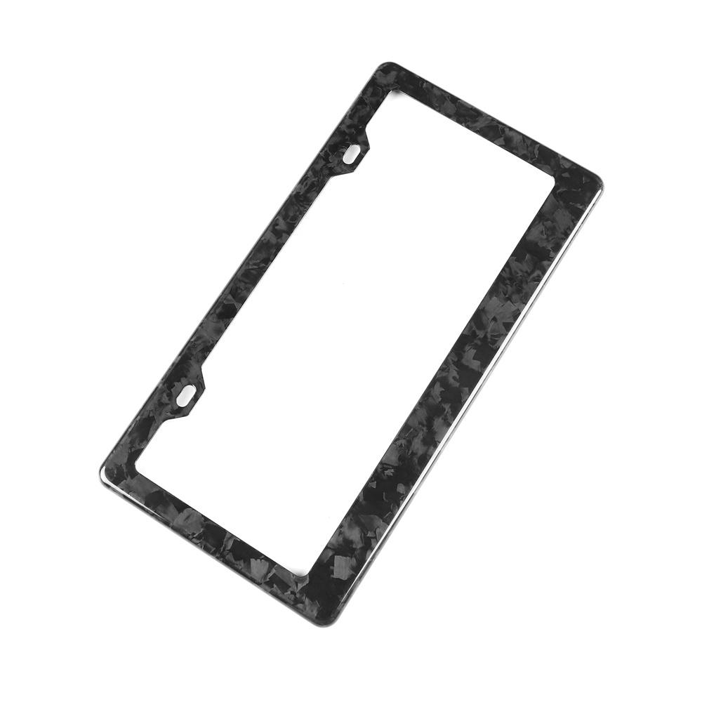 Real Forged Carbon Fiber License Plate Frame Car External Decoration 12.4x 6.2in