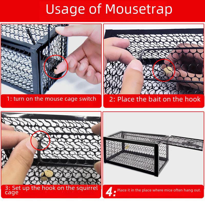 Capcană pentru rozătoare complet automată: Combinație cușcă de șoarece de interior și placă adezivă