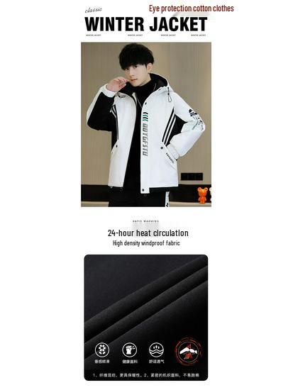 Herren Fleece-gefütterter Windbreaker - Trendige Jacke für Teenager & Mittelschüler (Frühling, Herbst, Winter)