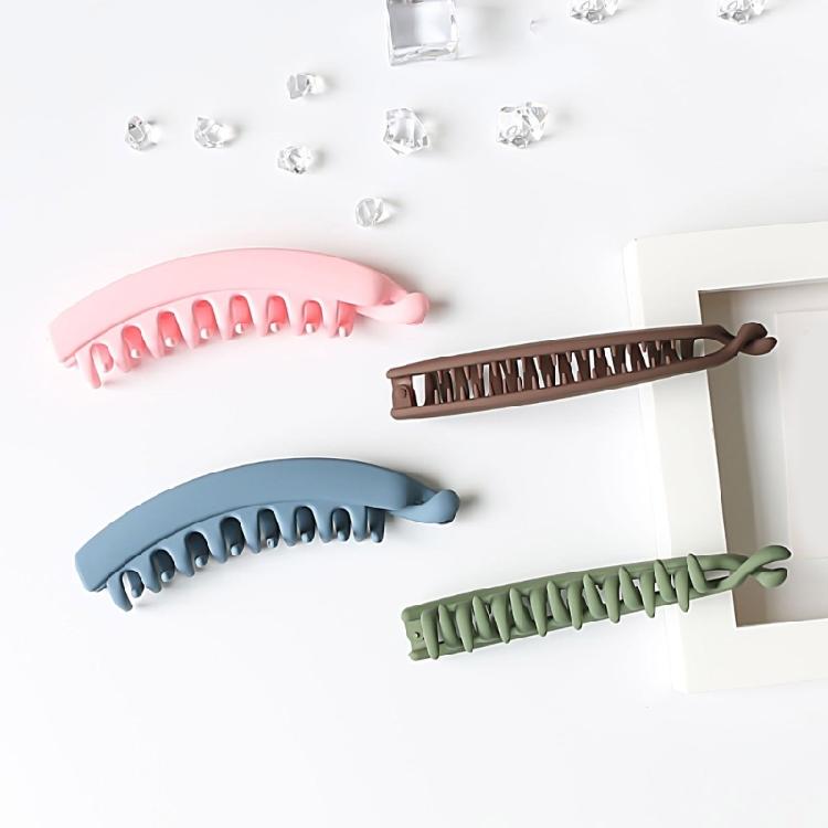 5 Stück Modische Bananen-Haarspangen Haarschmuck Starker Halt Design Für Verschiedene Haartypen Leopardenmuster Kunststoff-Haarspange
