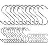 Shu-san Tech S-shaped Hooks, Large, Medium, and Small, Stainless Steel, 30-Pack, General-Purpose, Rust-Resistant, for Kitchen, Bathroom, and Toilet, S