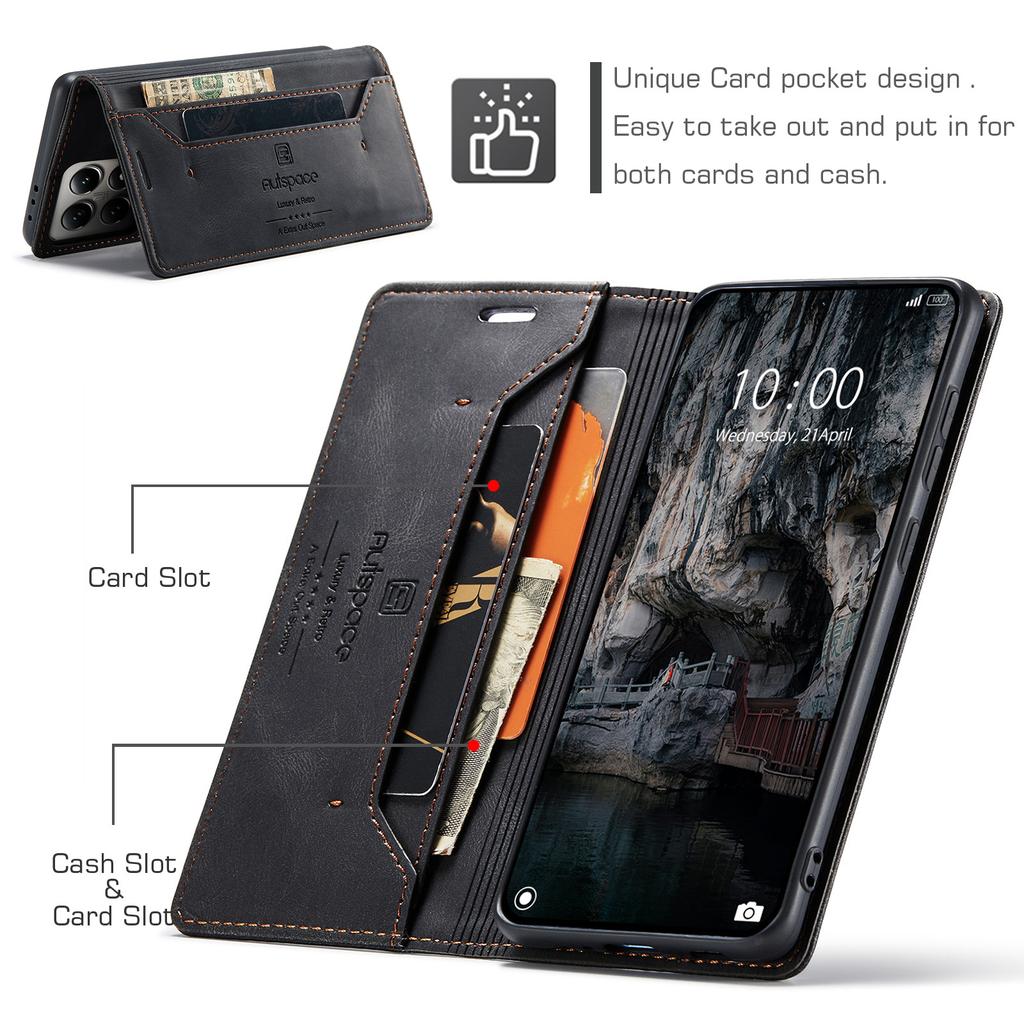 Premium Vintage Leather Wallet Case for Xiaomi 10T/11/12/13/14 Series - Flip Cover with Card Slots, Shockproof Retro Style (4 Colors)