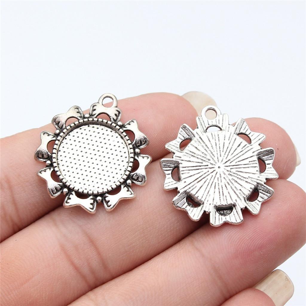 Accessories Parts Fit Round 16Mm Glass Cabochon Base Setting Tray Minimalist Jewelry Components QA017