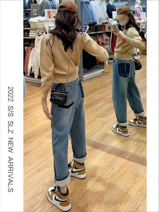 Rhyme Eighteen Spring/Autumn Maternity Jeans: Fashionable Harem Pants with Elastic and Abdominal Support