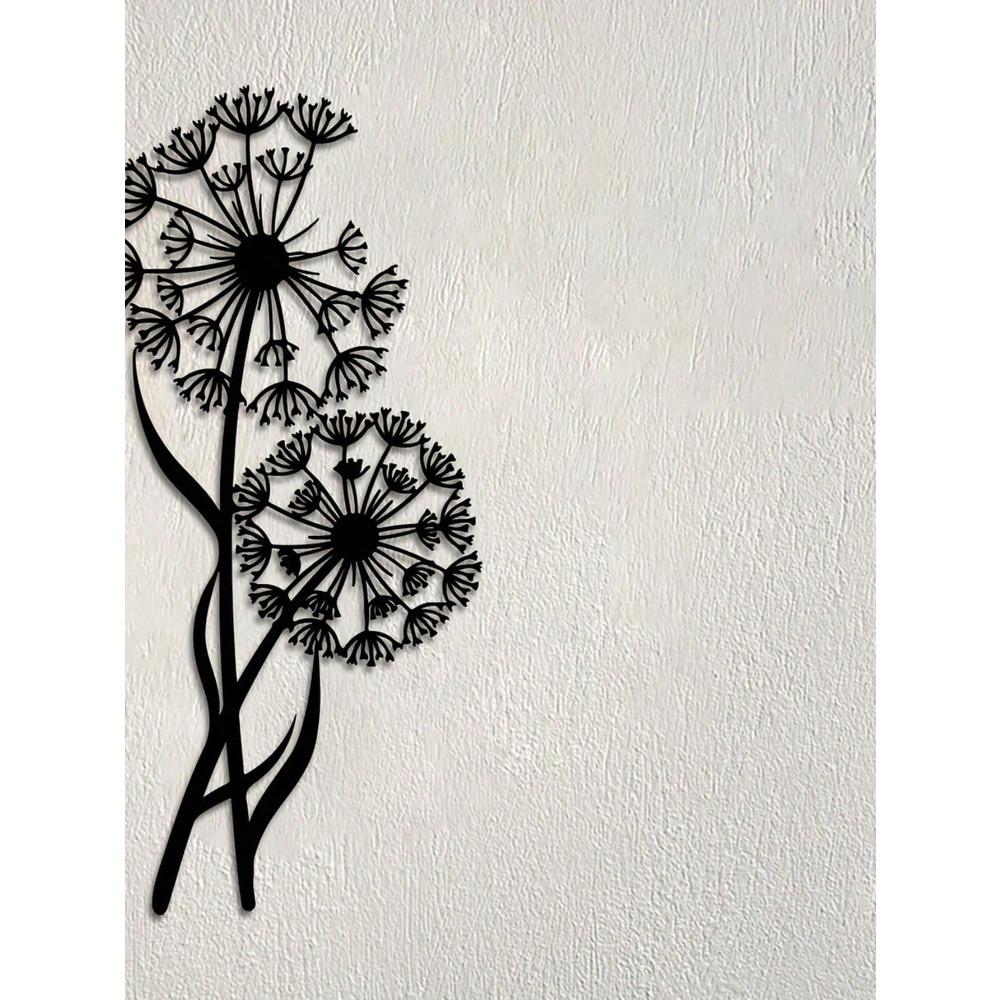 Metal Dandelion Sculpture Wall Art Modern Home Decor Unique Wall Hanging Gift