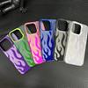 Phone Case For iPhone 15 11 12 13 14 Pro Max XR XS X 7 8 Plus Fashion Flame Lens Creative Border Silver Plated Shockproof Cover