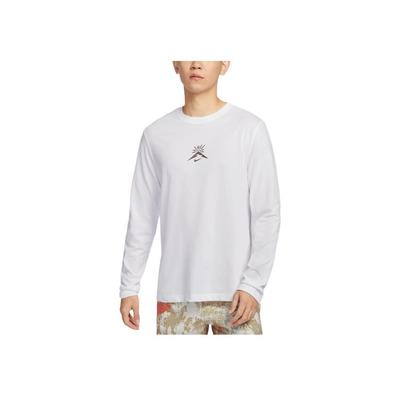 Maglietta a maniche lunghe da uomo Dri-Fit FW24 Trail girocollo ad asciugatura rapida confortevole morbida Top Bianco HJ3602-100