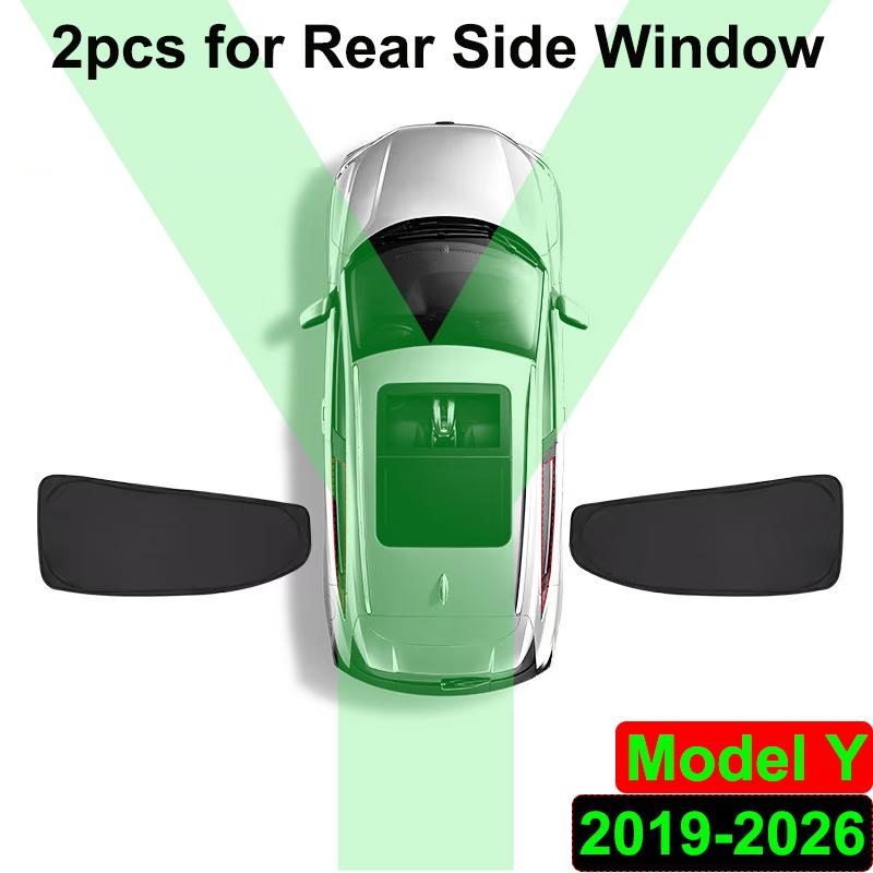 AABLU1 Car Sunshade for Tesla Model Y Juniper 2026 2025 2024 Sun Shade Cover Privacy Rear Window Shades Windowshield Protect Cover Set