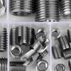 50Pcs 302 Stainless Steel Inner Thread Self Tapping Thread Inserts Set Thread Reinforce Repair Tool Threaded Inserts for Metal Thread Inserts for