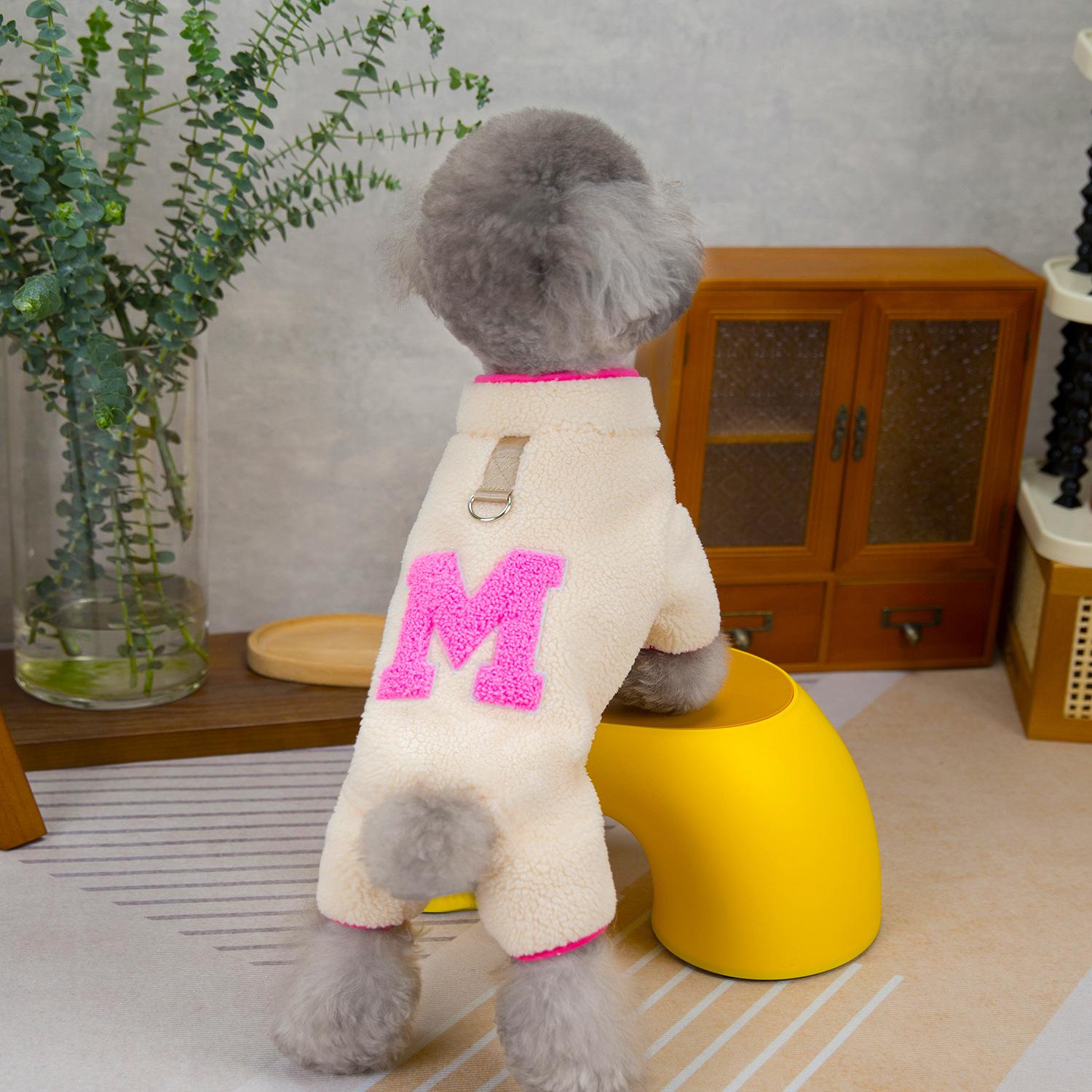 New Four-Legged Fully Wrapped Thickened Lambswool Pet Winter Warm Traction Design Fall And Winter Outwear (as the picture,S)