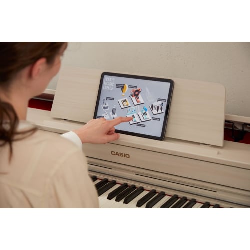 Casio AP-300 Digital Piano, 88 Keys, MIDI Compatible, Bluetooth Compatible, Headphones Included, Authentic Touch, Smart Functions, 88 Keys, Keyboard T