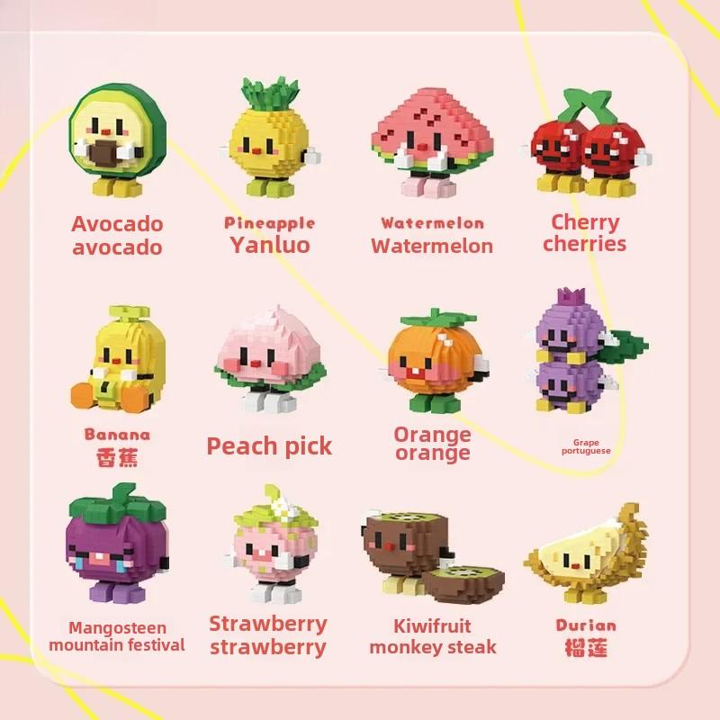 Delicious Food Assemble Cute Various Cartoon Food Building Blocks  Image Building Blocks Assemble Toys Kids Birthday Gifts