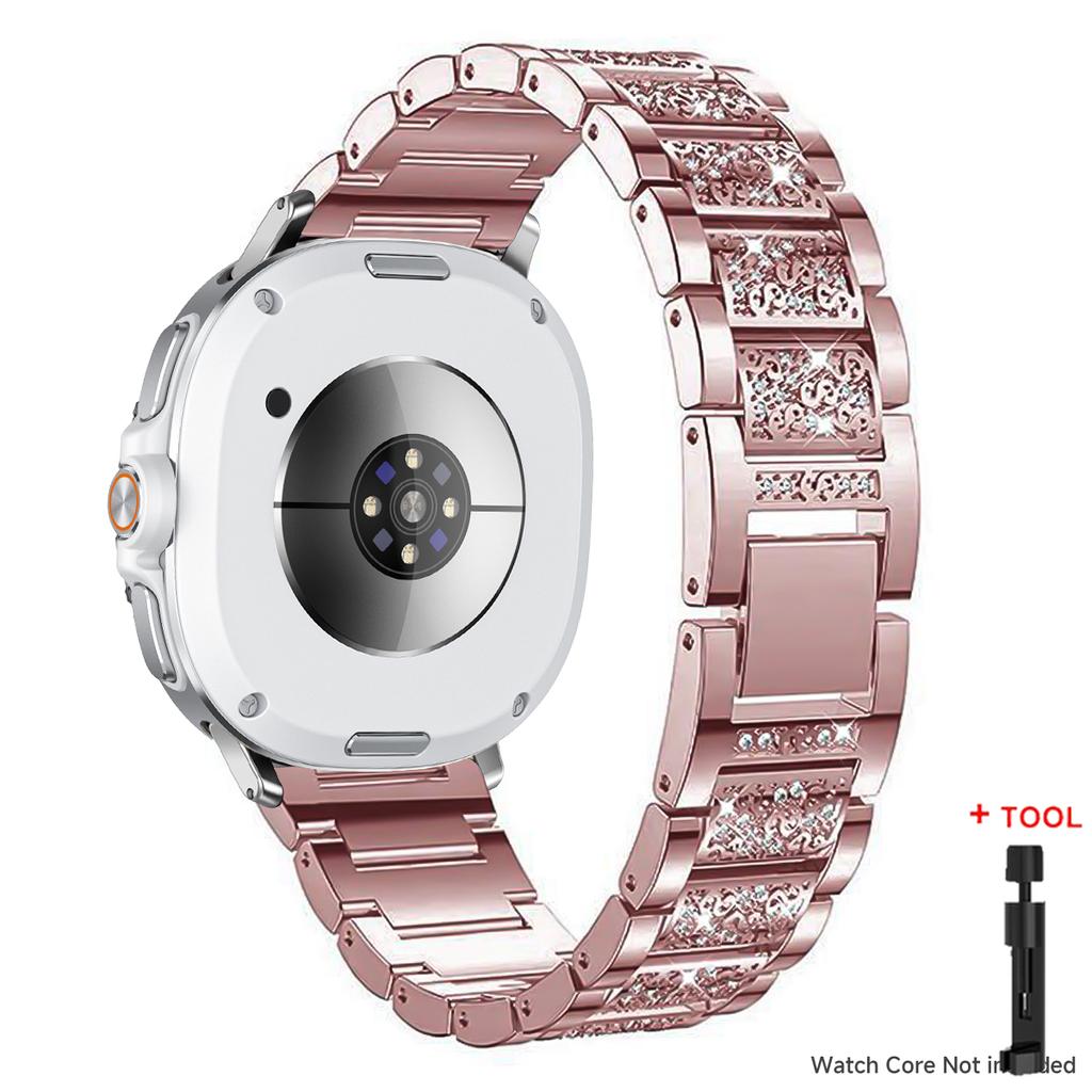 För Samsung Galaxy Watch 8 40mm 44mm / 8 classic 46MM Metall Bling Rostfritt stålband För Samsung watch Ultra 2025/7 Ultra 47MM