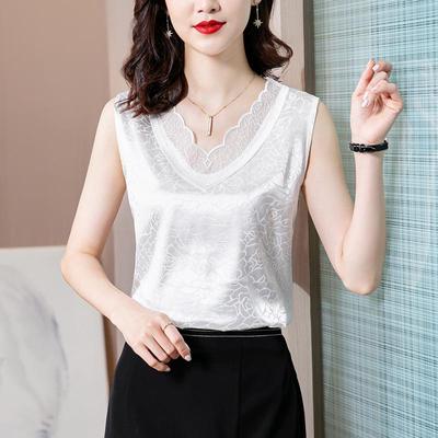 Women's Jacquard Satin Camisole - Spring/Summer 2023 Trendy Design