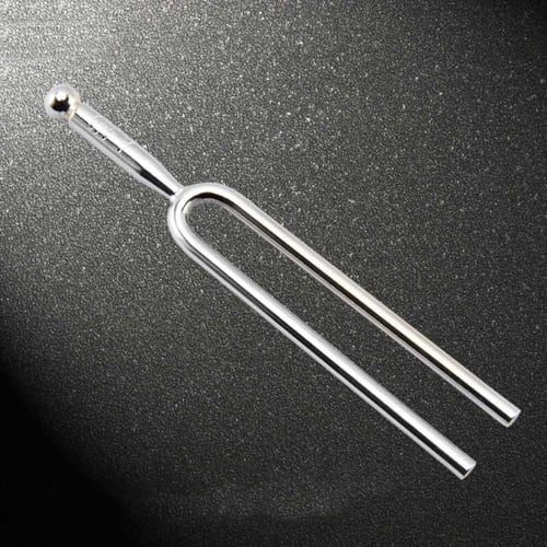 Convenient and smart sound source tuner tuning fork 523 Hz silver tone metal