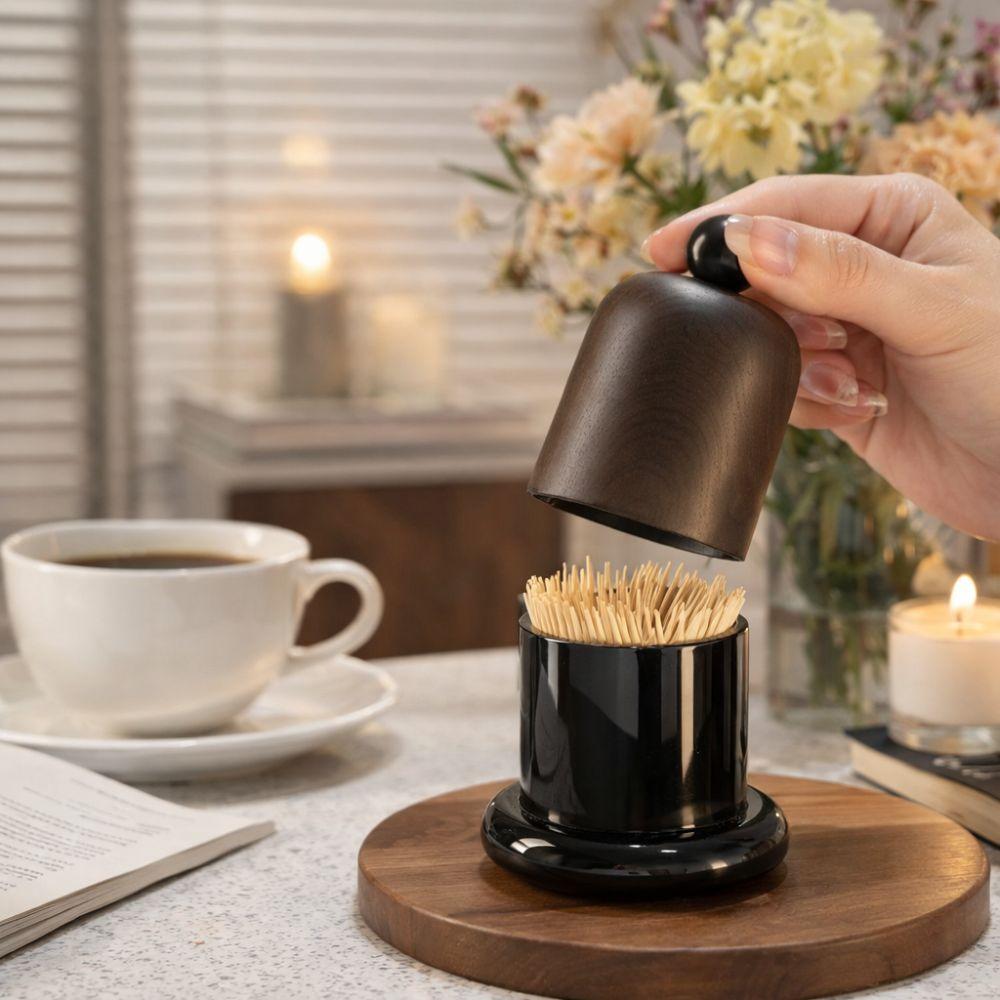 Retro Toothpick Holder Plastic Dental Floss Case Portable Toothpick Dispenser  Kitchen Accessory