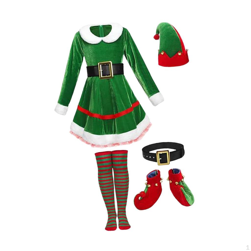 Elf Christmas Costume Cosplay Clothes for Role Play Mardi Gras Halloween Party