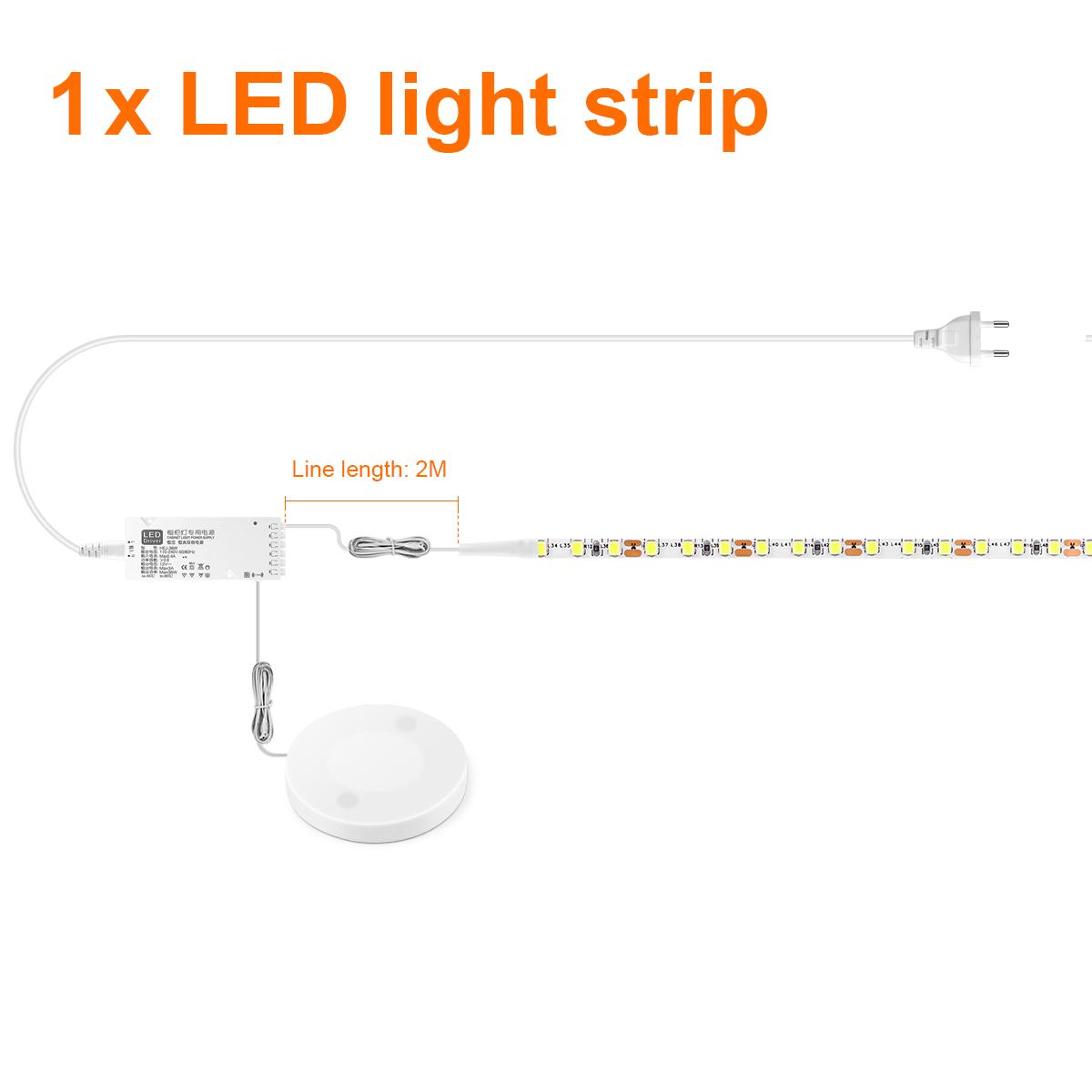 

Double Layer FPCB LED Strip Lights 12V Penetrable Wood Touch Sensor Switch DIY Dimmable Shelves Liquor Cabinet Backlight Lamp Neutral White&European Plug&1m