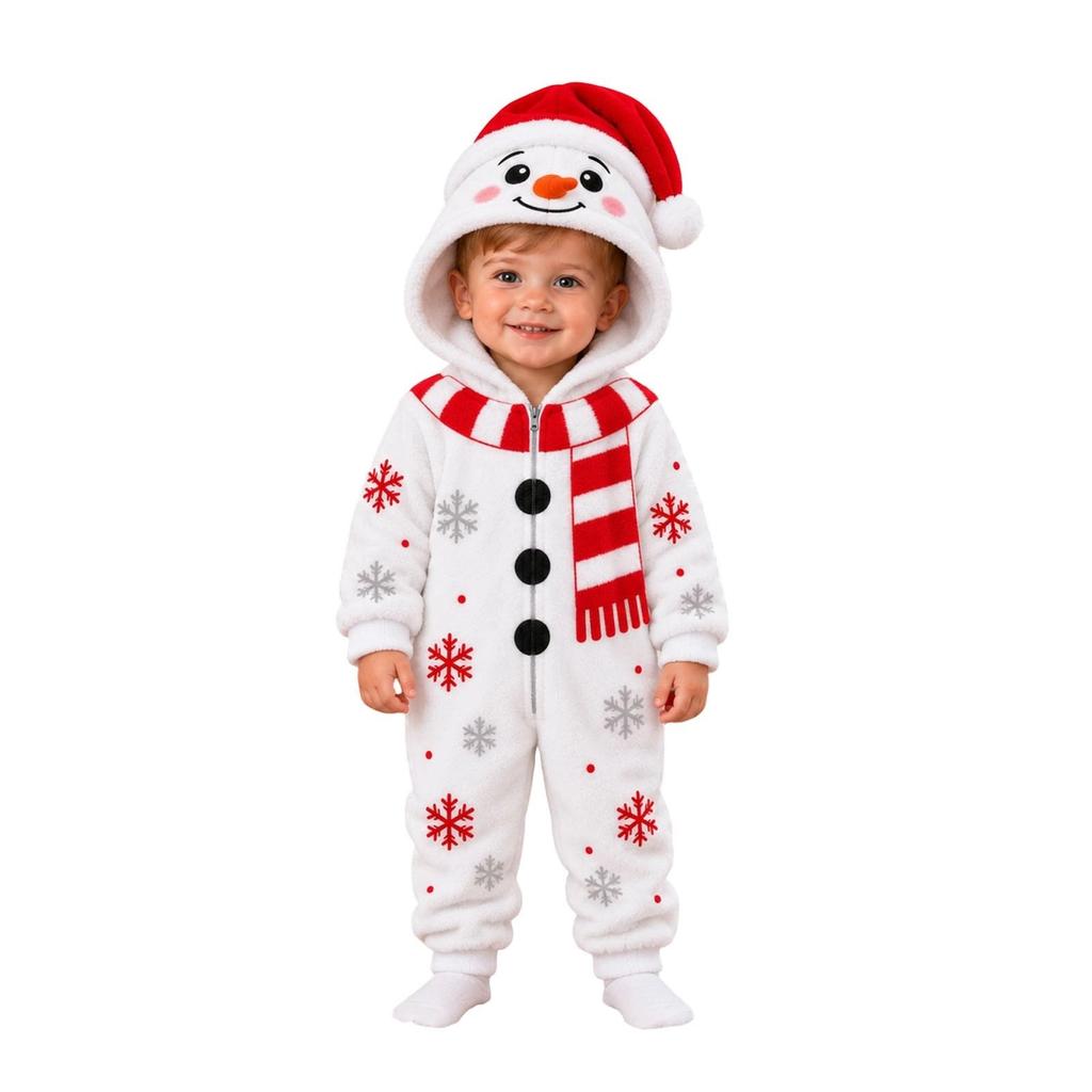 Christmas Matching Family Pajamas Mother and Son Long Sleeve One-Piece Sleepwear Set