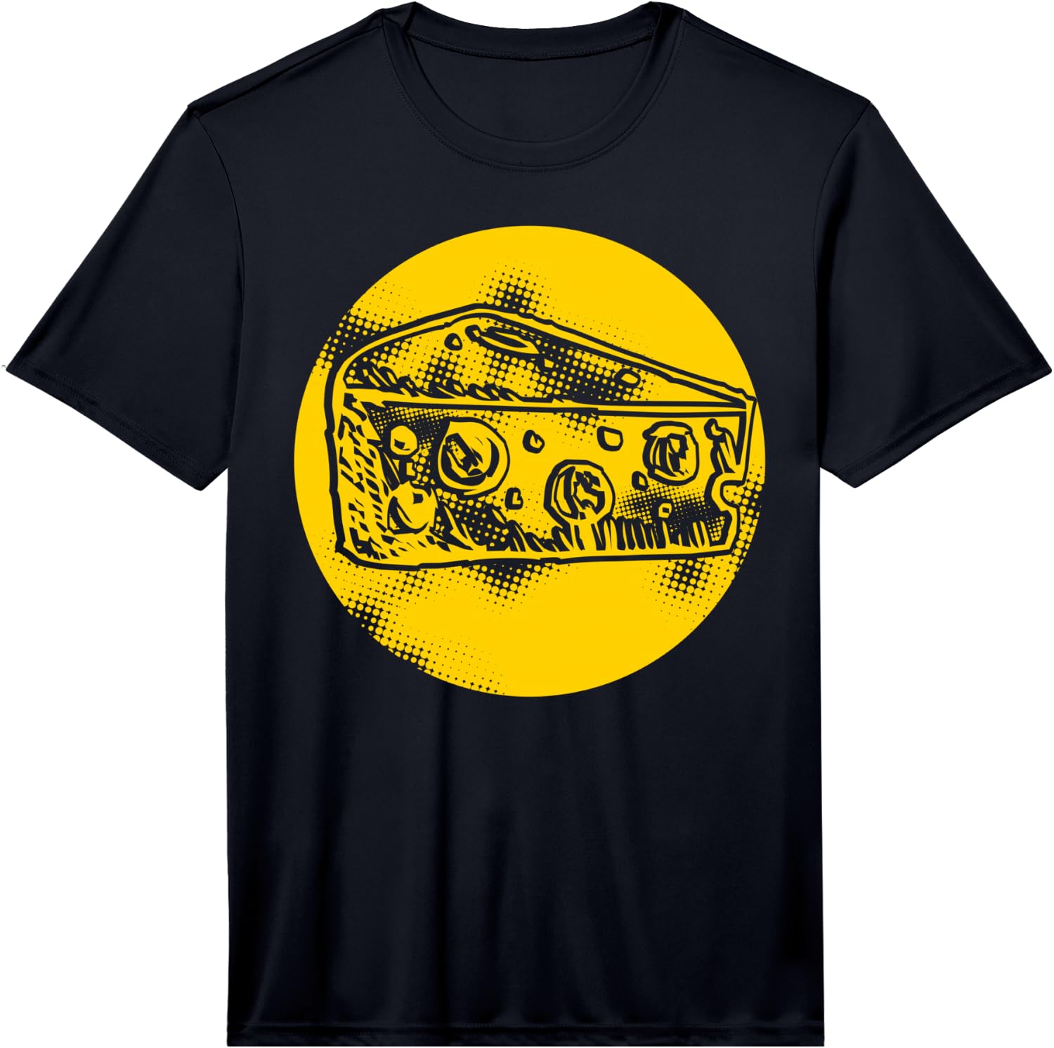 Funny Cartoon Peace of Cheese Lover Gift Cheese Fan Gift Performance Unisex T-Shirt XXXXL