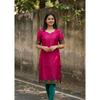 Indian Designer Fandy Satin Kurta Women's Office Wear Top Tunic Kurti Dress