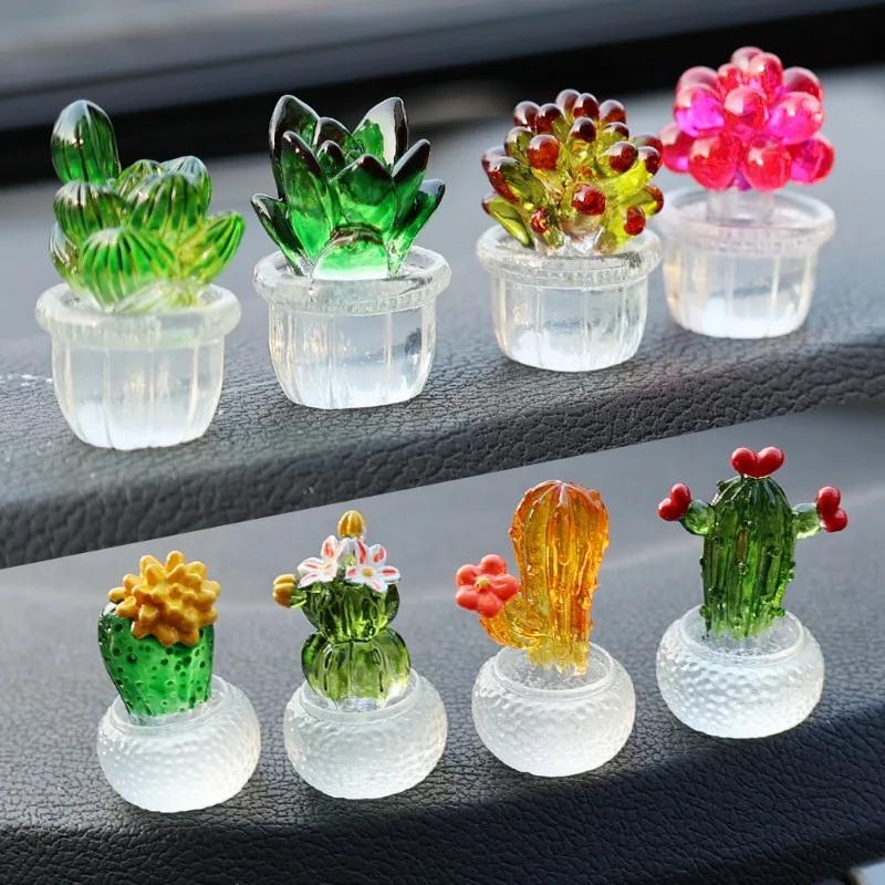 Car Center Console Decoration Ornaments Universal Creative Simulated Cactus Ornament Car Dashboard Decorations